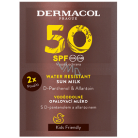 Dermacol Sun SPF50 voděodolné opalovací mléko 2 x 15 ml