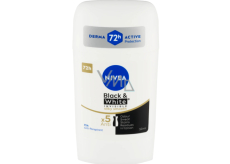 Nivea Black & White Invisible Silky Smooth tuhý antiperspirant stick pro ženy 50 ml