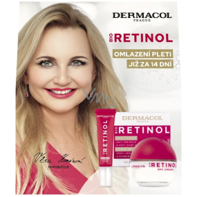 Dermacol Bio Retinol protivráskový krém 50 ml + protivráskový oční krém 15 ml, kosmetická sada pro ženy