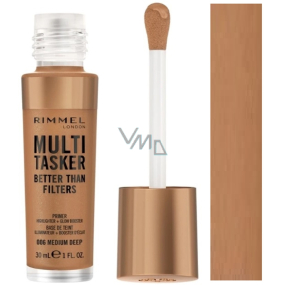 Rimmel London Multi-Tasker Better Than Filters 3v1 dlouhotrvající tónující make-up 006 Medium-Deep 30 ml