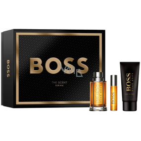 Hugo Boss Boss The Scent for Him toaletní voda 100 ml + toaletní voda 10 ml + sprchový gel 100 ml, dárková sada pro muže