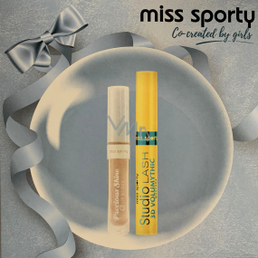 Miss Sporty Studio Lash 3D Volumythic řasenka 001 Black 8 ml + Precious Shine Lip Gloss lesk na rty 10 2,6 ml, kosmetická sada