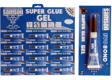 Samson Super Glue gelové sekundové lepidlo modré 12 x 3 g