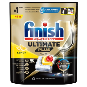 Finish tablety do myčky Ultimate Plus All in 1 Lemon, tablety do myčky 90 kusů