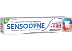 Sensodyne Sensitivity & Gum Whitening bělicí zubní pasta pro ochranu zubů a dásní šetrně bělí citlivé zuby 75 ml