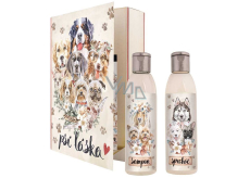 Bohemia Gifts Psí láska sprchový gel 200 ml + šampon na vlasy 200 ml, kniha kosmetická sada