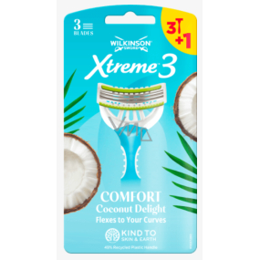 Wilkinson Xtreme 3 Comfort Coconut Delight dámský holicí strojek 4 kusy