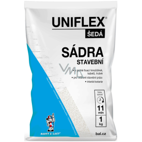 Uniflex Sádra stavební šedá 1 kg