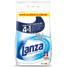 Lanza Fresh & Clean Bílá prací prášek na bílé prádlo 90 dávek 5,85 kg