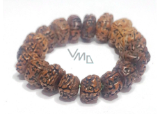 Rudraksha Bodhi Nerpálský náramek elastický z přírodního semene, kulička 1 cm / 20 cm