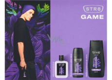 Str8 Game voda po holení 50 ml + deodorant sprej 150 ml + sprchový gel 250 ml, kosmetická sada pro muže