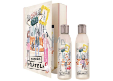 Bohemia Gifts Přátelé sprchový gel 250 ml + šampon na vlasy 250 ml, kniha kosmetická sada