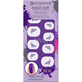 Essence Nail Art Design Stencils šablony na nehty 02 Say It With Flowers 12 kusů