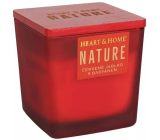 Heart & Home Nature Červené jablko s badyánem vonná svíčka sklo, doba hoření až 20 hodin 80 g