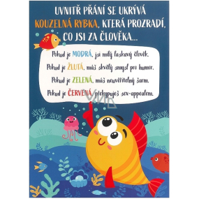 Albi Přání s efekty do obálky Kouzelná rybka uvnitř přání 14,8 x 21 cm