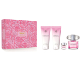 Versace Bright Crystal toaletní voda 90 ml + tělové mléko 100 ml + sprchový gel 100 ml + toaletní voda 5 ml miniatura, dárková sada pro ženy