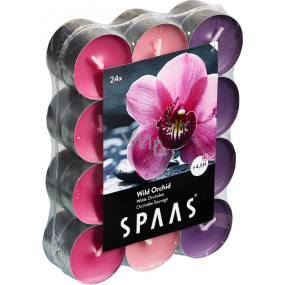 Spaas Tri Wild Orchid - Divoká orchidej vonné čajové svíčky 24 kusů