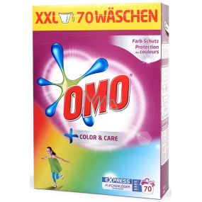 Omo Color & Care prášek na praní, barevné prádlo 70 dávek 4,9 kg