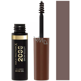 Max Factor 2000 calorie Brow Sculpt řasenka na obočí s oleji a vlákny pro oživení 004 Black Brown 4,5 ml