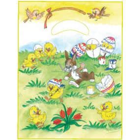 Anděl Igelitová taška 36 x 27,5 x 4 cm Zajíčci a kuřátka