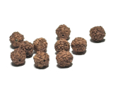 Rudraksha přírodní korálek 8 mm, 10 kusů