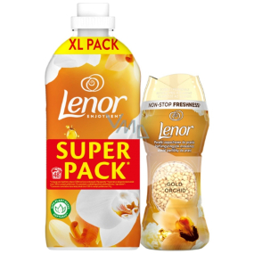 Lenor Enjoyment Vanilla Orchid aviváž 1200 ml + Lenor Gold Orchid vonné perličky 210 g, duopack