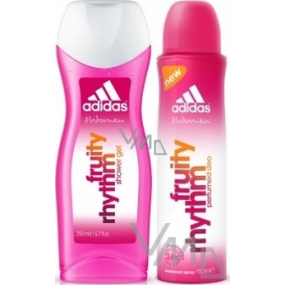 Adidas Fruity Rhythm sprchový gel 250 ml+ deodorant sprej 150 ml, pro ženy kosmetická sada