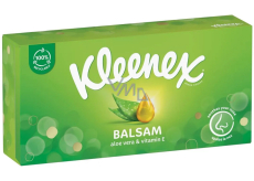 Kleenex Balsam hygienické kapesníky s výtažkem z Aloe Vera a vitamínu E 3 vrstvé 64 kusů