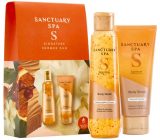 Sanctuary Spa Signature sprchový gel 150 ml + tělový peeling 100 ml, kosmetická sada pro ženy