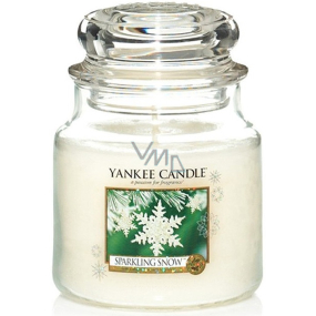 Yankee Candle Sparkling Snow - Jiskrný sníh vonná svíčka Classic malá sklo 104 g