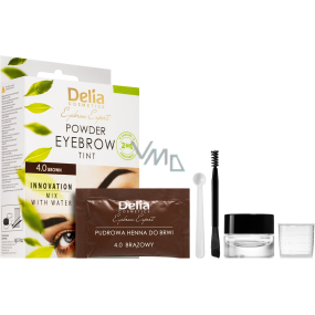 Delia Cosmetics Eyebrow Expert Henna pudrová barva na obočí 4.0 hnědá 4 g