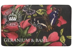 English Soap Geranium & Bazalka přírodní parfémované toaletní mýdlo s bambuckým máslem 240 g