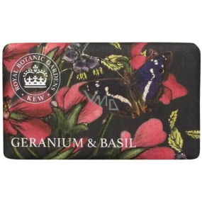 English Soap Geranium & Bazalka přírodní parfémované toaletní mýdlo s bambuckým máslem 240 g