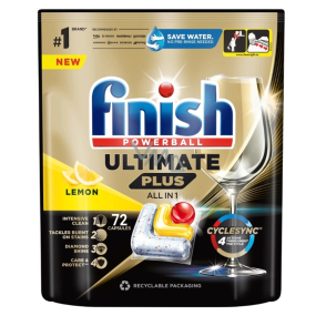 Finish tablety do myčky Ultimate Plus All in 1 Lemon, tablety do myčky 72 kusů