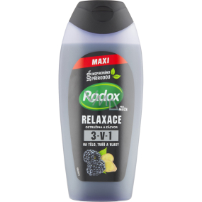 Radox Men Relaxace Ostružina a zázvor 3v1 sprchový gel a šampon pro muže 400 ml