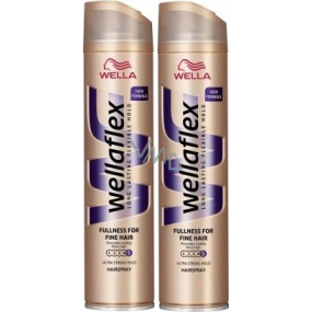 Wella Wellaflex Fullness ultra silné zpevnění lak na vlasy pro jemné vlasy 2 x 250 ml