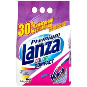 Lanza Compact Color prací prášek na barevné prádlo s Vanish Oxi Action 48 dávek 3,6 kg