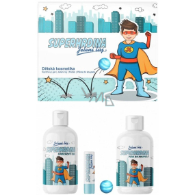 Regina Superhrdina sprchový gel 250 ml + pěna do koupele 300 ml + jelení lůj + skákací míček, kosmetická sada pro děti