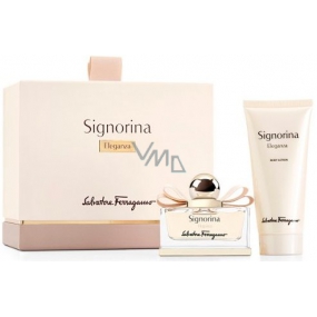 Salvatore Ferragamo Signorina Eleganza parfémovaná voda pro ženy 50 ml + tělové mléko 100 ml, dárková sada