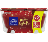 Glade Warm Apple Pie s vůní červeného jablka a skořice vonná svíčka ve skle, doba hoření až 2 x 36 hodin 2 x 112 g, duopack