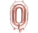 Ditipo Balónek fóliový nafukovací číslo 0 růžové zlato 35 cm 1 kus