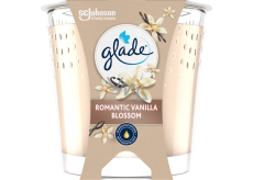 Glade Romantic Vanilla Blossom s vanilkovou vůní vonná svíčka ve skle, doba hoření až 30 hodin 112 g