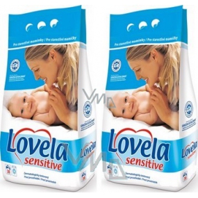 Lovela Sensitive prací prášek pro citlivou pokožku 2 x 1,9 kg, duopack