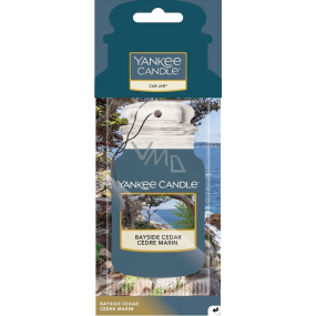 Yankee Candle Bayside Cedar - Pobřežní cedr vonná visačka do auta papírová 12 g