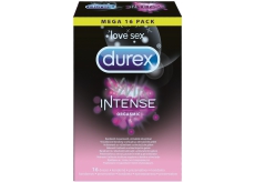 Durex Intense Orgasmic vroubkovaný kondom s výstupky a stimulačním gelem nominální šířka: 56 mm 16 kusů