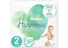 Pampers Harmonie velikost 2, 4 - 8 kg plenkové kalhotky 39 kusů