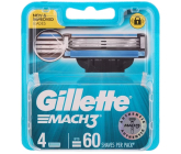 Gillette Mach3 náhradní hlavice 4 kusy, pro muže