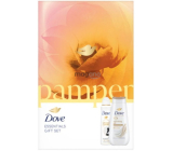 Dove Pamper sprchový gel 225 ml + antiperspirant sprej 150 ml, kosmetická sada pro ženy