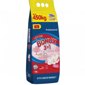 Bonux Color Magnolia 3v1 prací prášek na barevné prádlo 100 dávek 7,5 kg