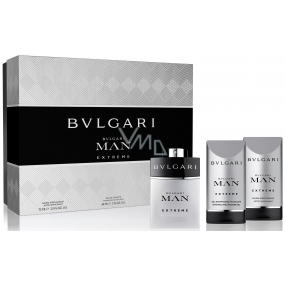 Bvlgari Bvlgari Man Extreme toaletní voda 60 ml + sprchový gel 75 ml + balzám po holení 75 ml, dárková sada